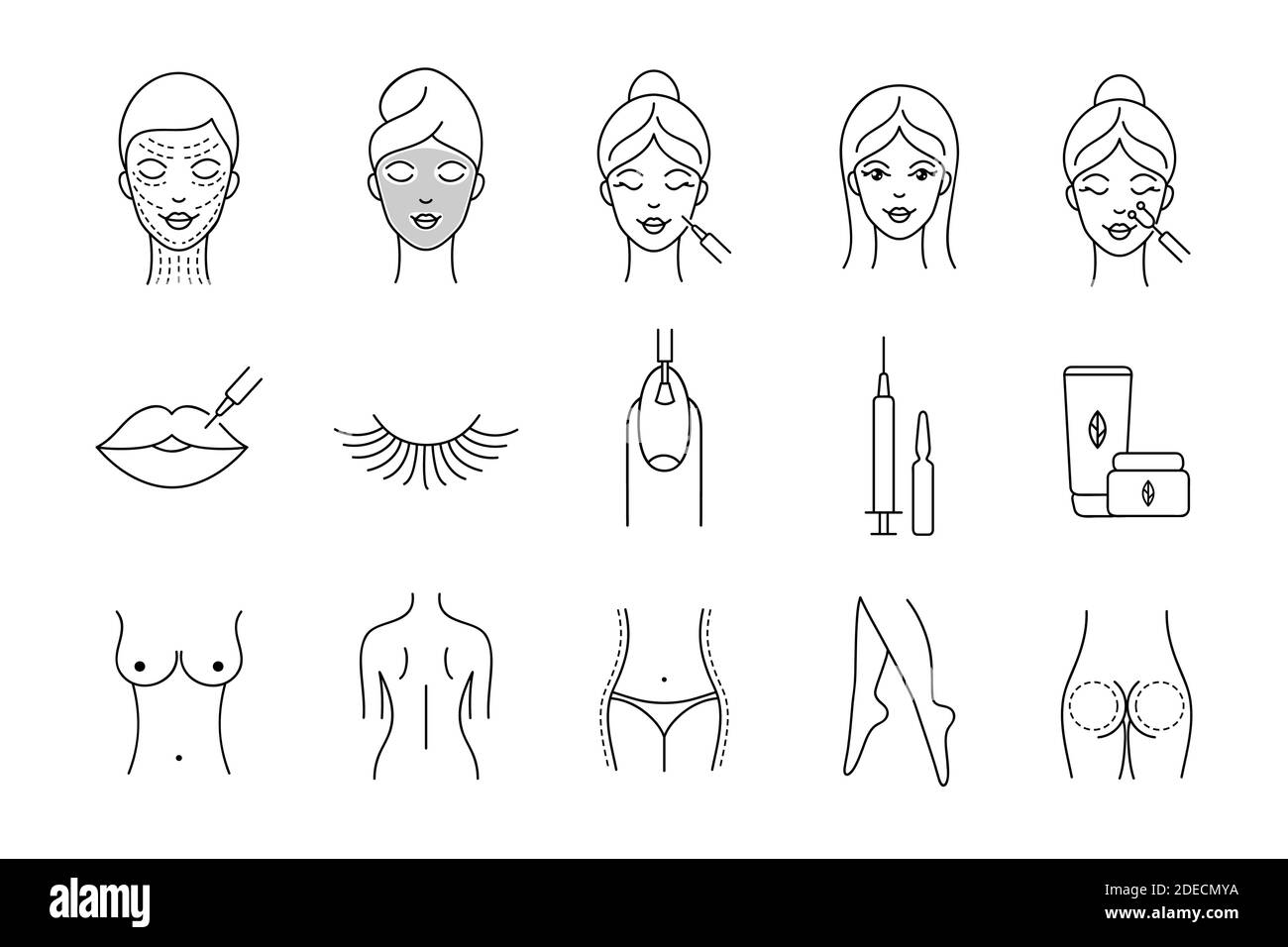 Icons for beauty industry Stock Vector