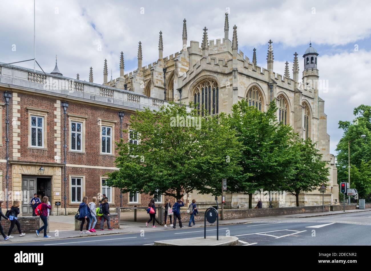 Eton College, a public school for boys, Eton, Berkshire, UK; chapel to the right. Stock Photo