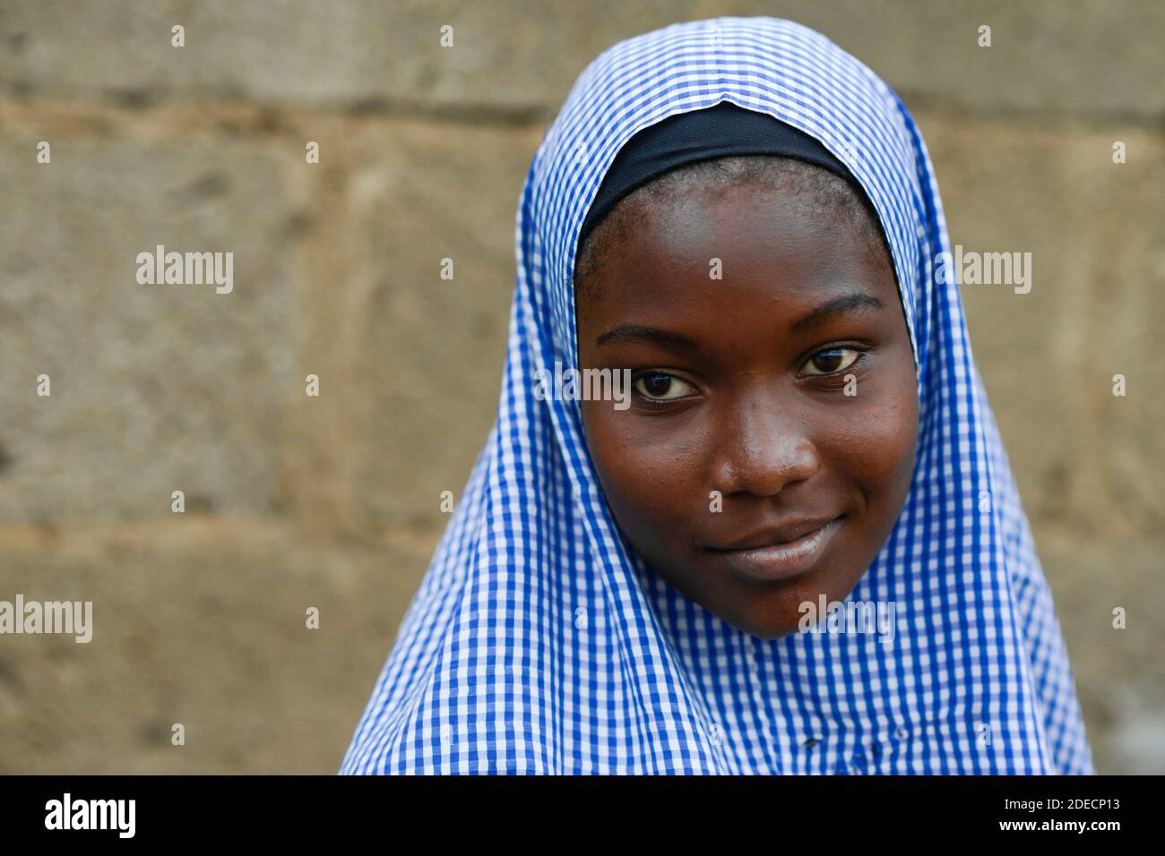 Muslim's girls at School in north part of Nigeria Kaduna on July 30th 2013. Stock Photo