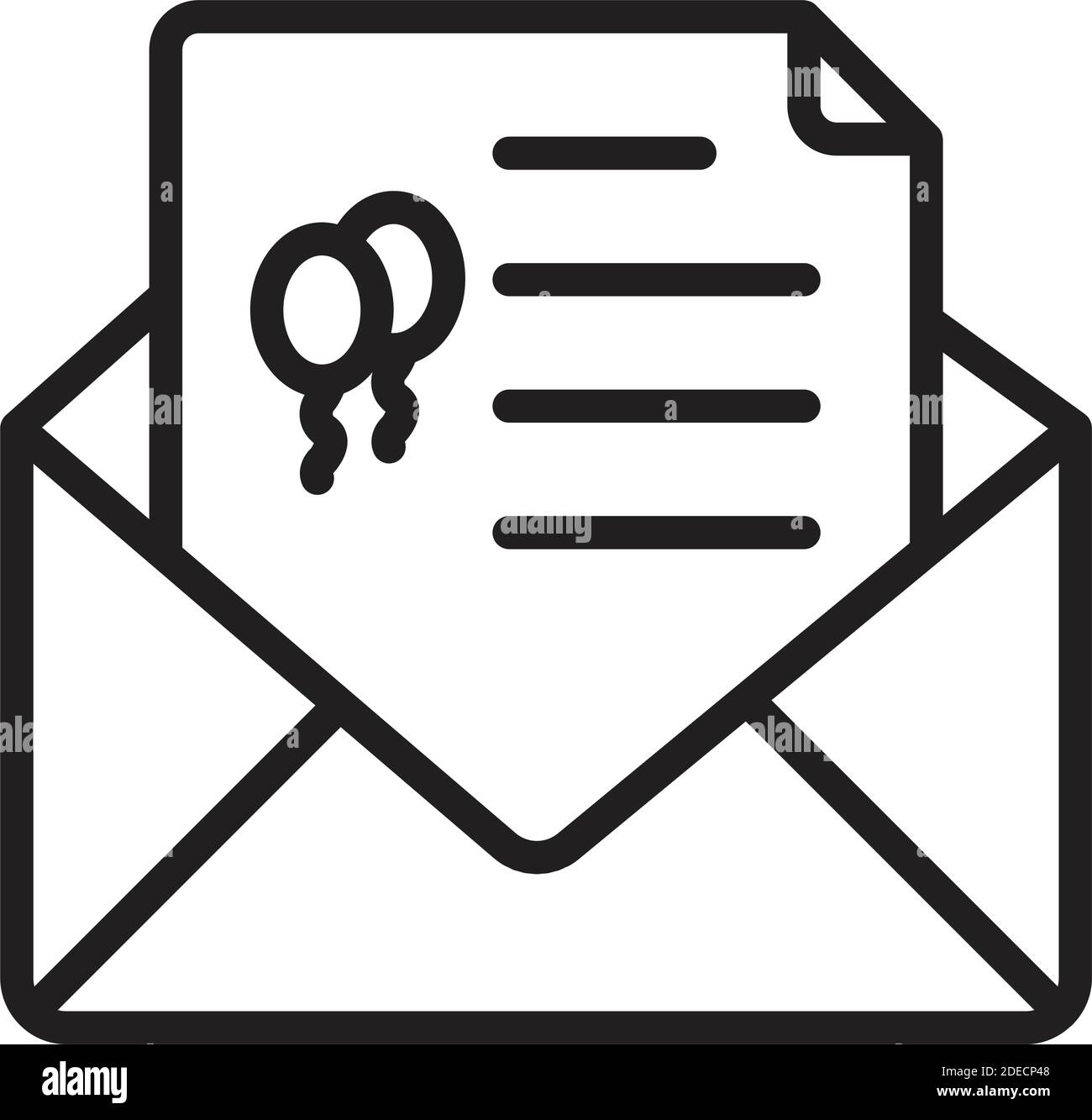 Letter, invitation, invite, envelope Color with Background vector icon