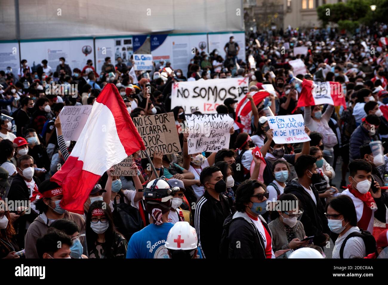 Marcha de Protesta. Lima, Peru - Protest March, Lima, Peru Stock Photo