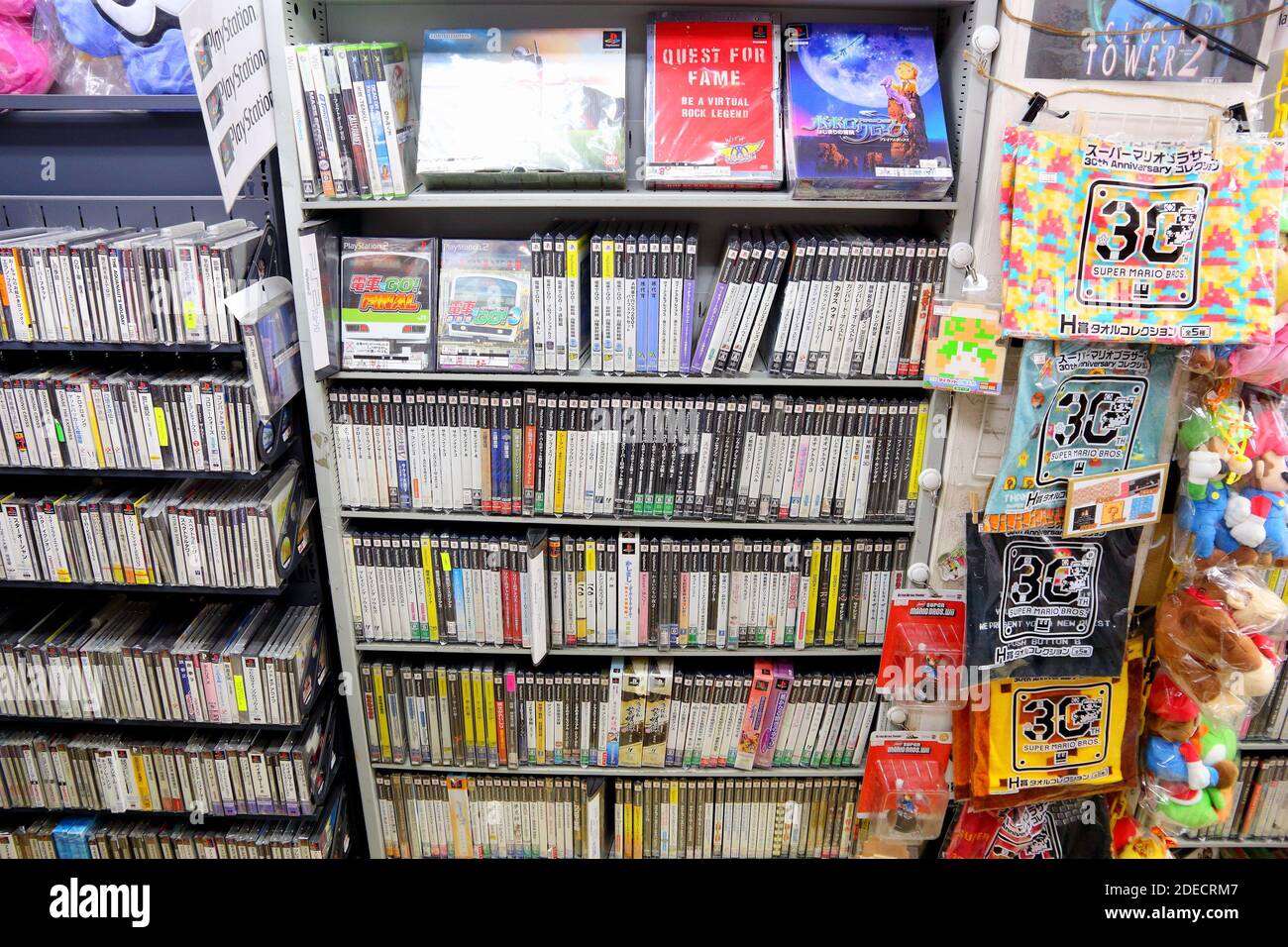 TOKYO, JAPAN - DECEMBER 4, 2016: Retro gaming collectible store in Akihabara district of Tokyo, Japan. Akihabara Electric District specializes in anim Stock Photo
