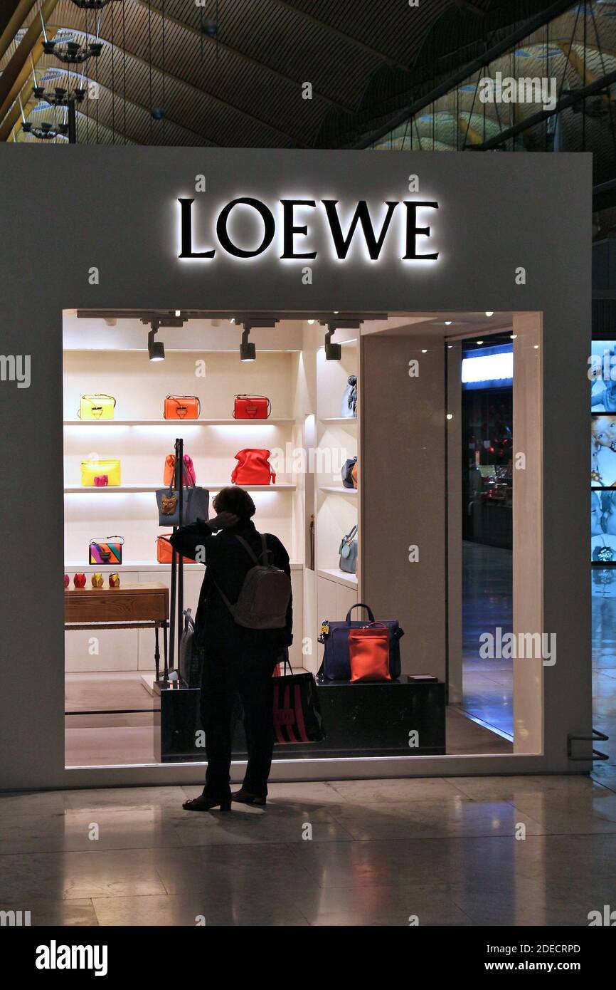 Shanghai.China-Oct.10th 2021: LOEWE store window display. A Spanish luxury  clothing brand Stock Photo