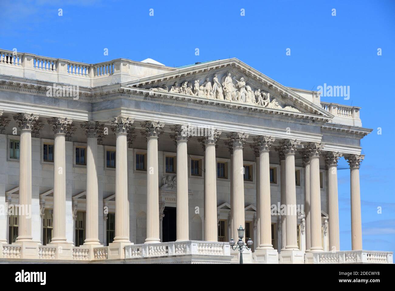 US National Capitol in Washington, DC. American landmark. United States Capitol - US Senate. Stock Photo