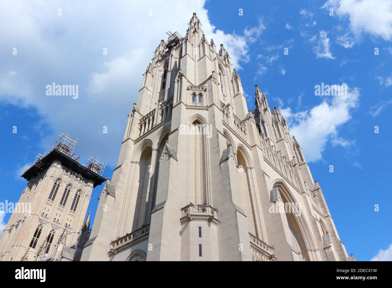 Washington National Cathedral. Tourist attraction in Washington D.C. United States. Stock Photo