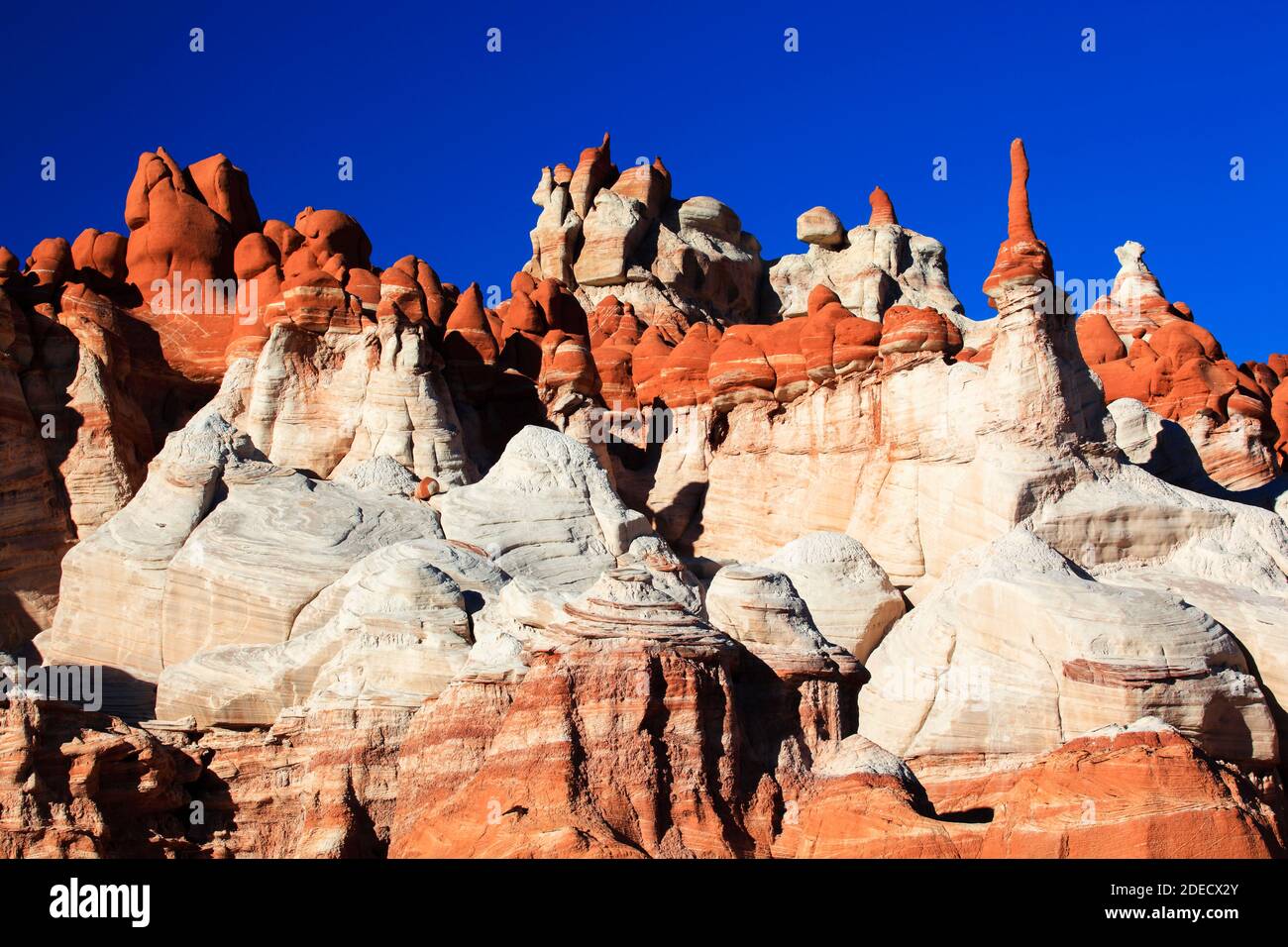 geography / travel, USA, Blue canyon, limestone red and white form of weather, Arizona, North America, Additional-Rights-Clearance-Info-Not-Available Stock Photo