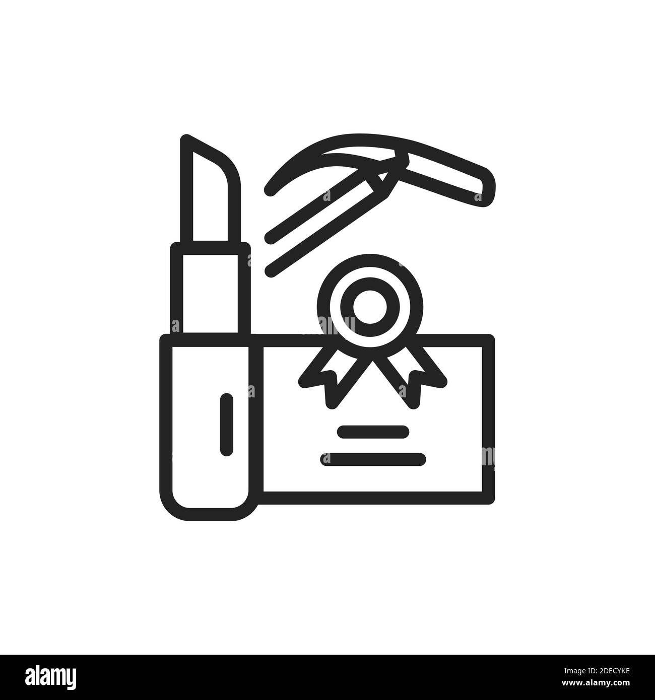 Beauty industry courses black line icon. Outline pictogram for web page, mobile app, promo. Stock Vector