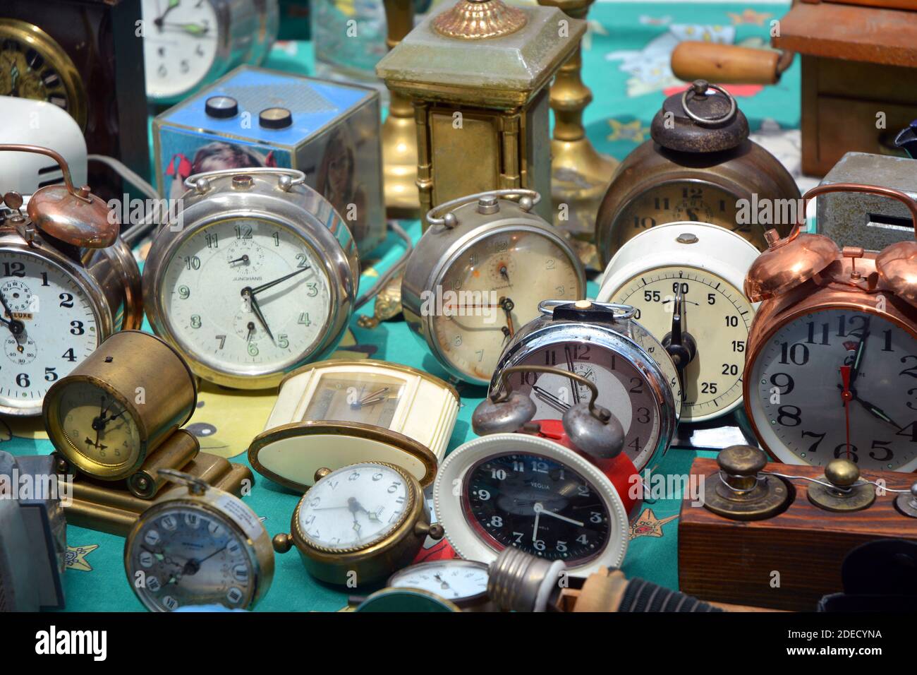 Castelnuovo don Bosco, Piedmont, Italy -04/25/2019- The annual antiques and vintage market Stock Photo