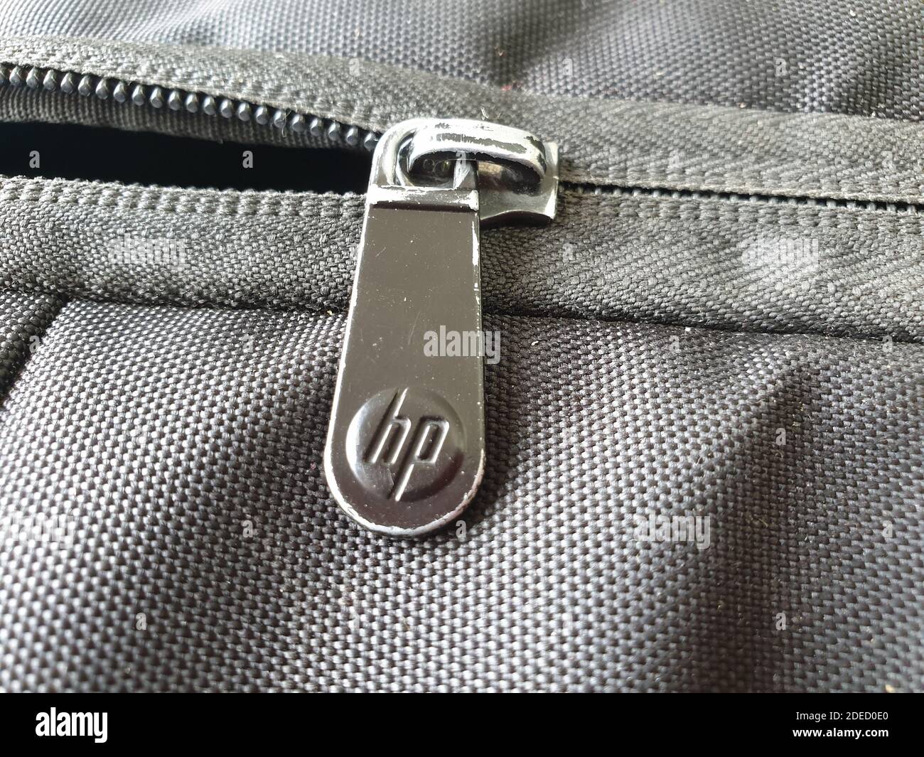 03 june 2020 HP bag zip lock black color black bag usually used for laptops  Stock Photo - Alamy