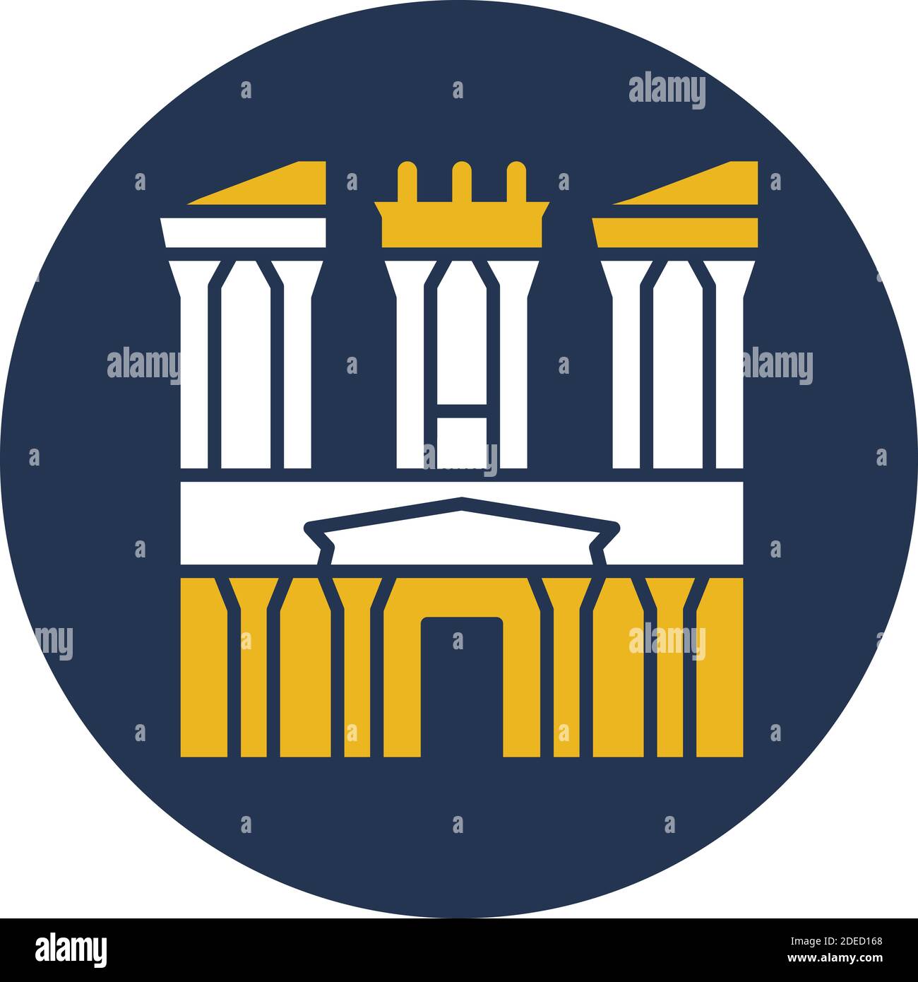 Petra, Jordan, landmark, canyon fully editable vector icons Stock ...
