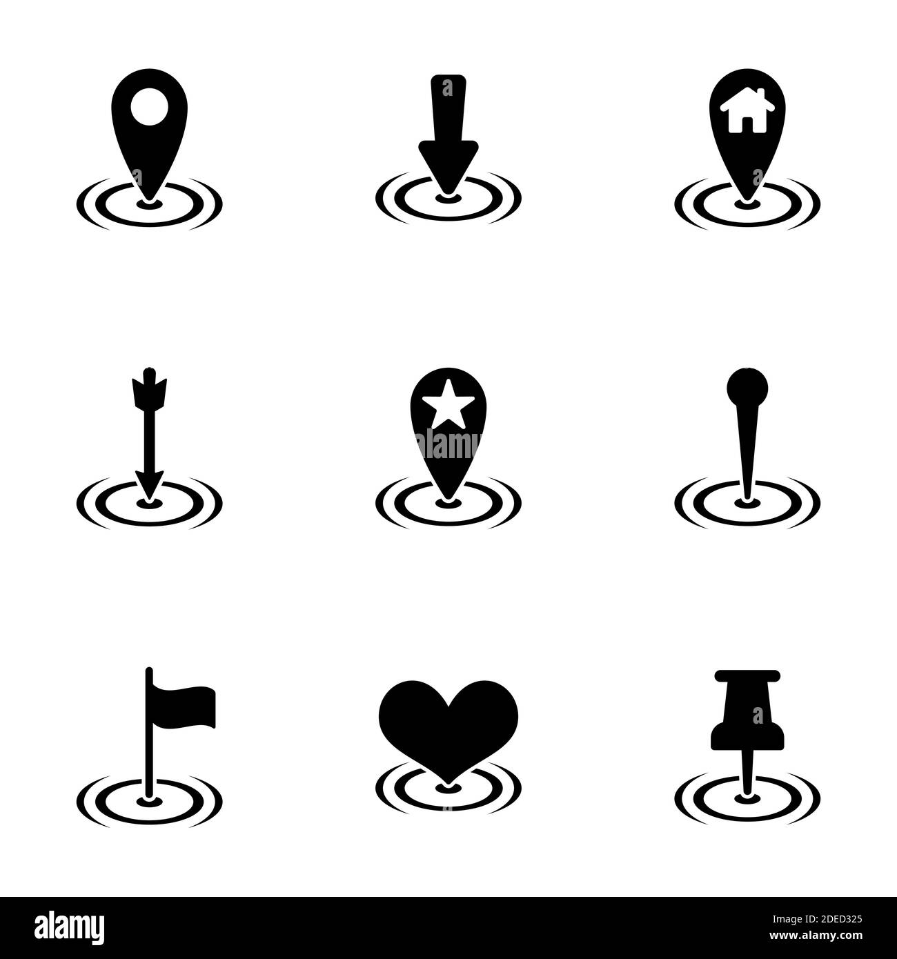 Set of black icons isolated on white background, on theme Labels Stock ...