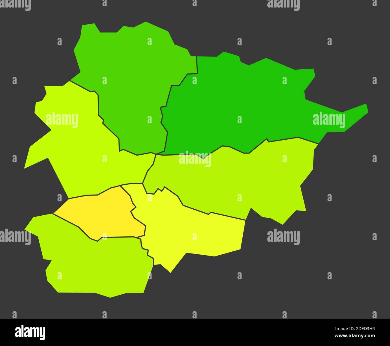Andorra population heat map as color density illustration Stock Photo