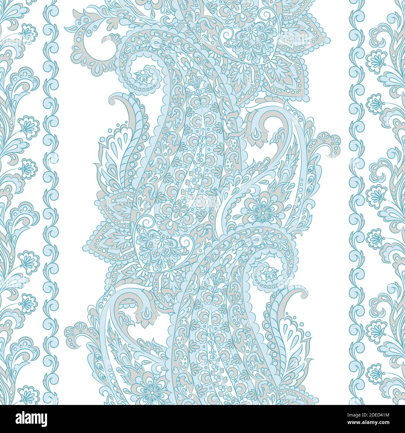 Seamless Paisley pattern. Floral vector illustration Stock Vector Image ...