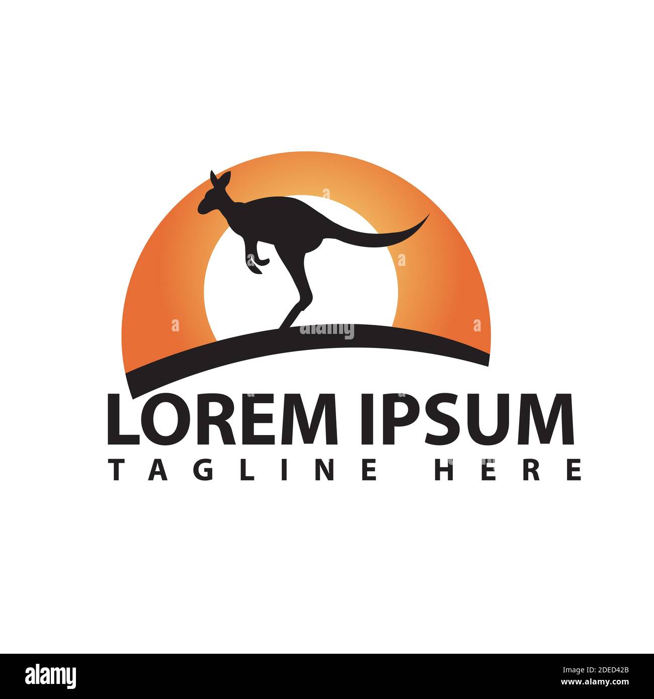 animal jumping wallaby or kangaroo logo design vector graphic design