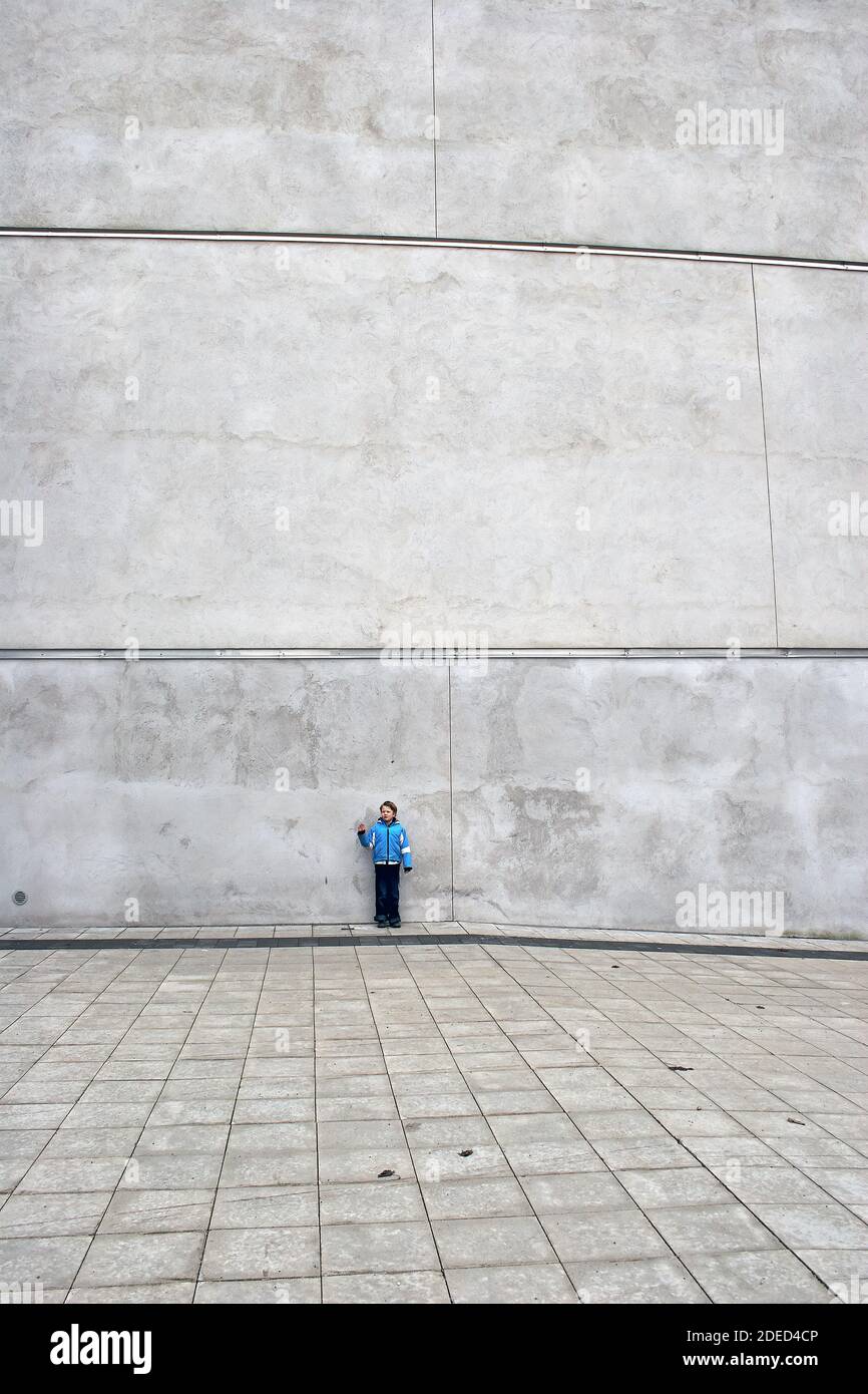 alone in public square  photo: Bo Arrhed Stock Photo