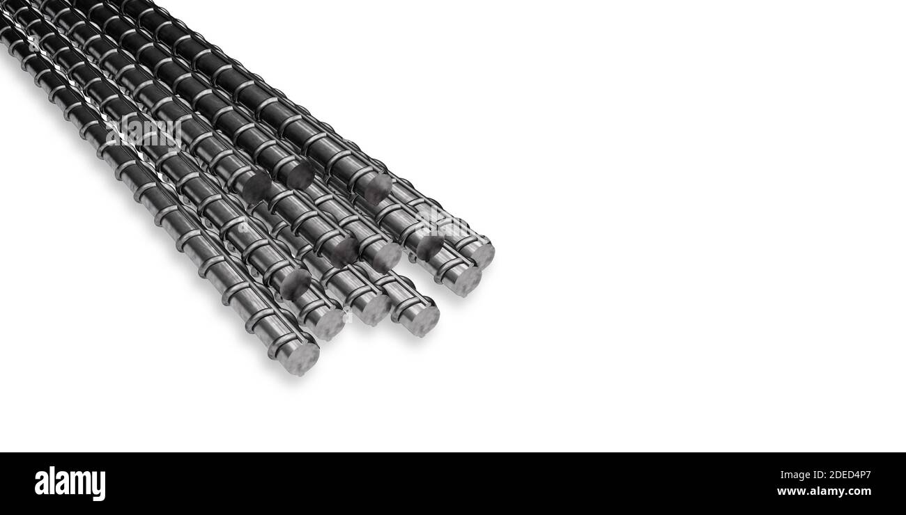 Steel rods or bars used to reinforce concrete. 3D Render Stock Photo Alamy