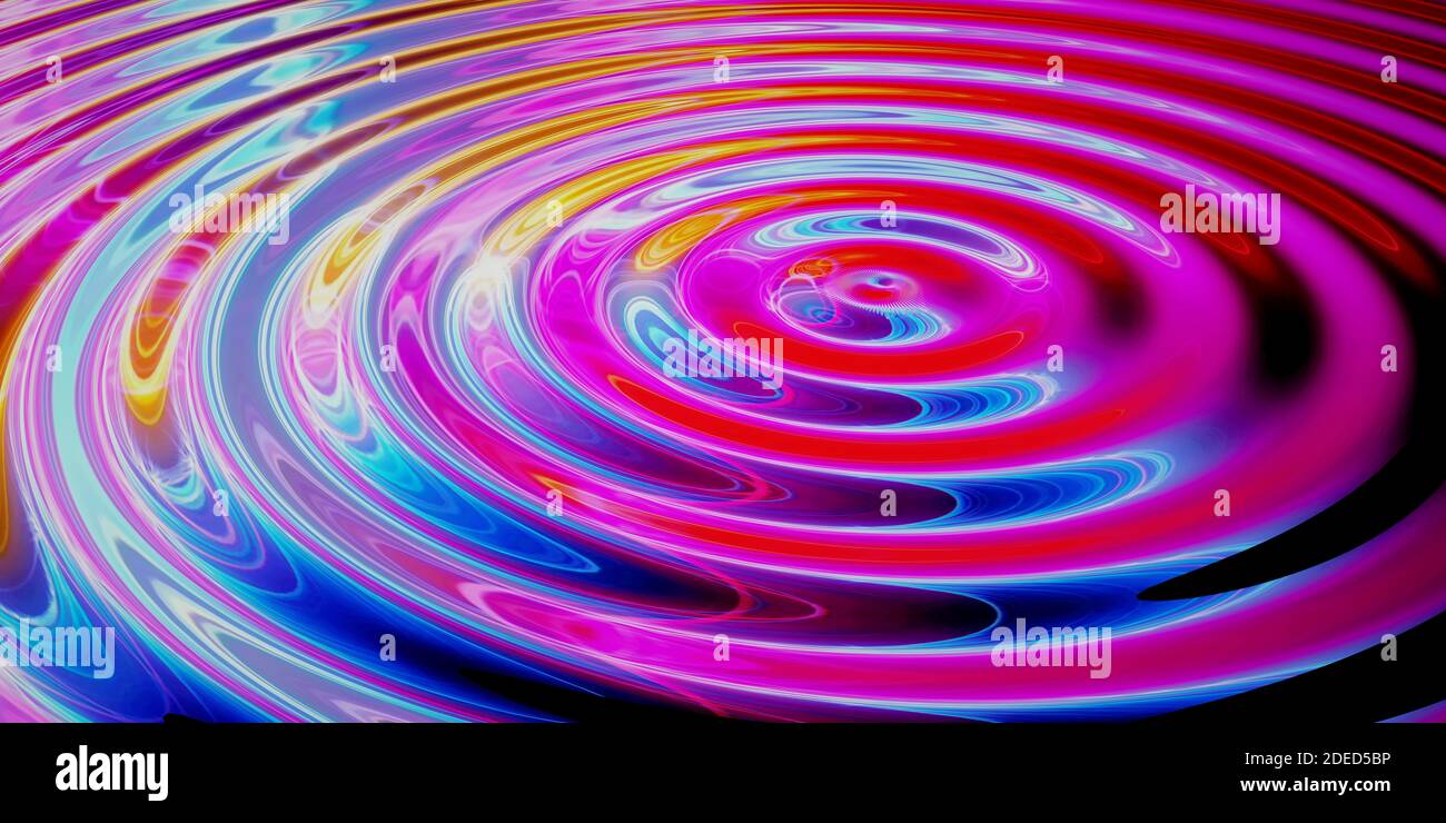 Light wave dispersing in space. Quantum physical illustration. Stock Photo