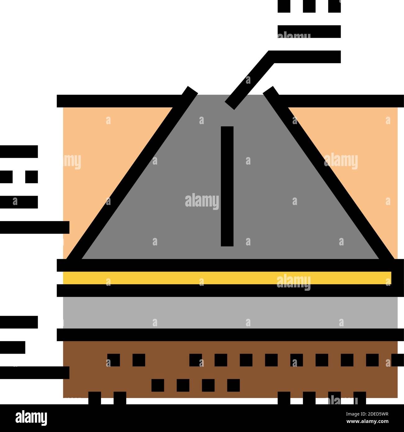constructed road layers color icon vector illustration Stock Vector ...