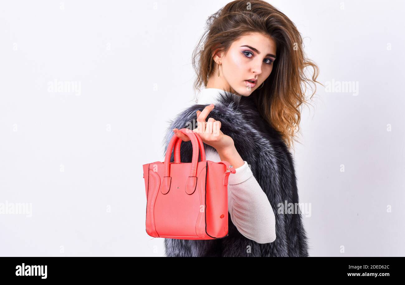 Lady with purse sales