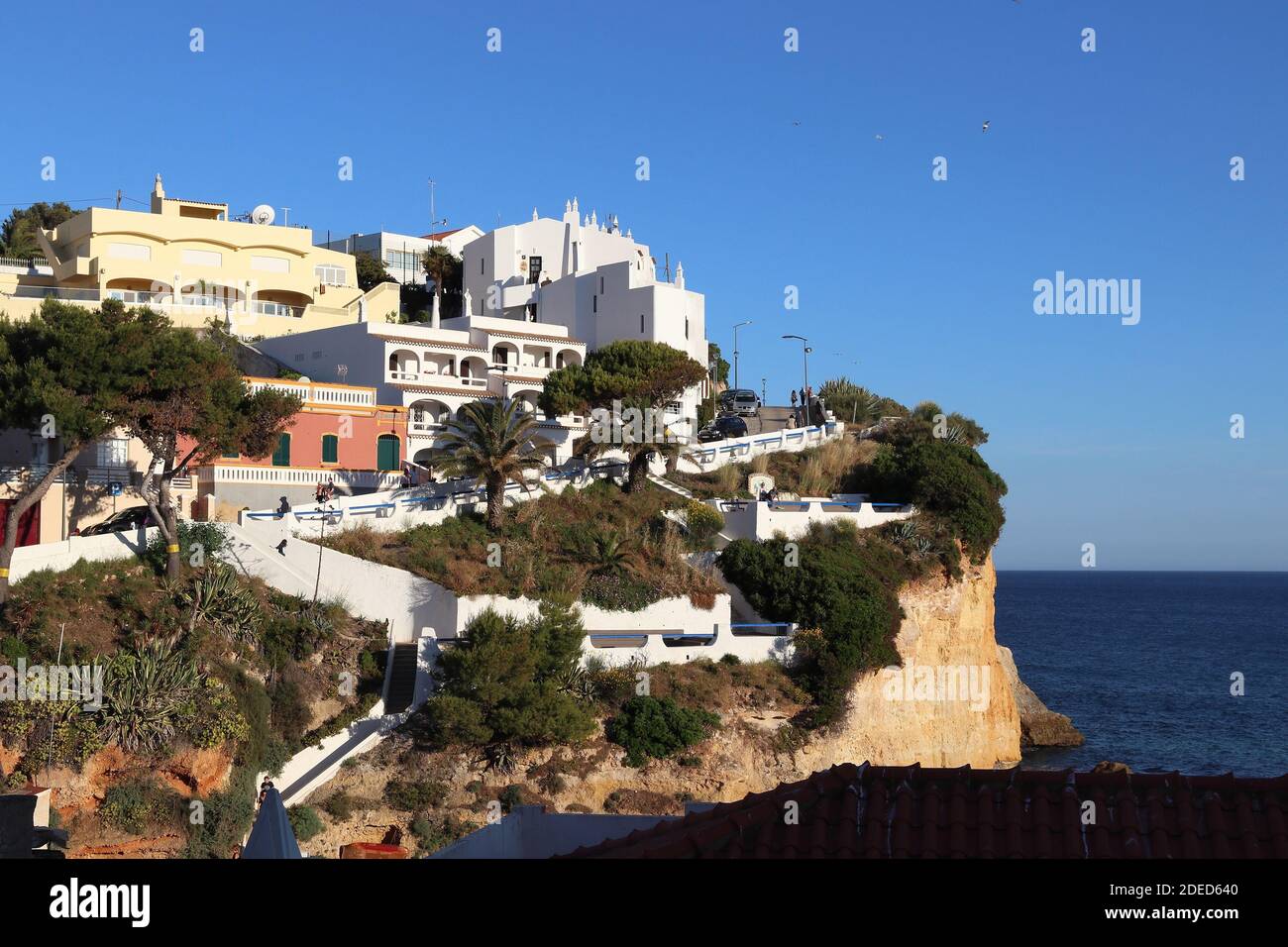 Carvoeiro cliff top town in Portugal Algarve region Stock Photo Alamy