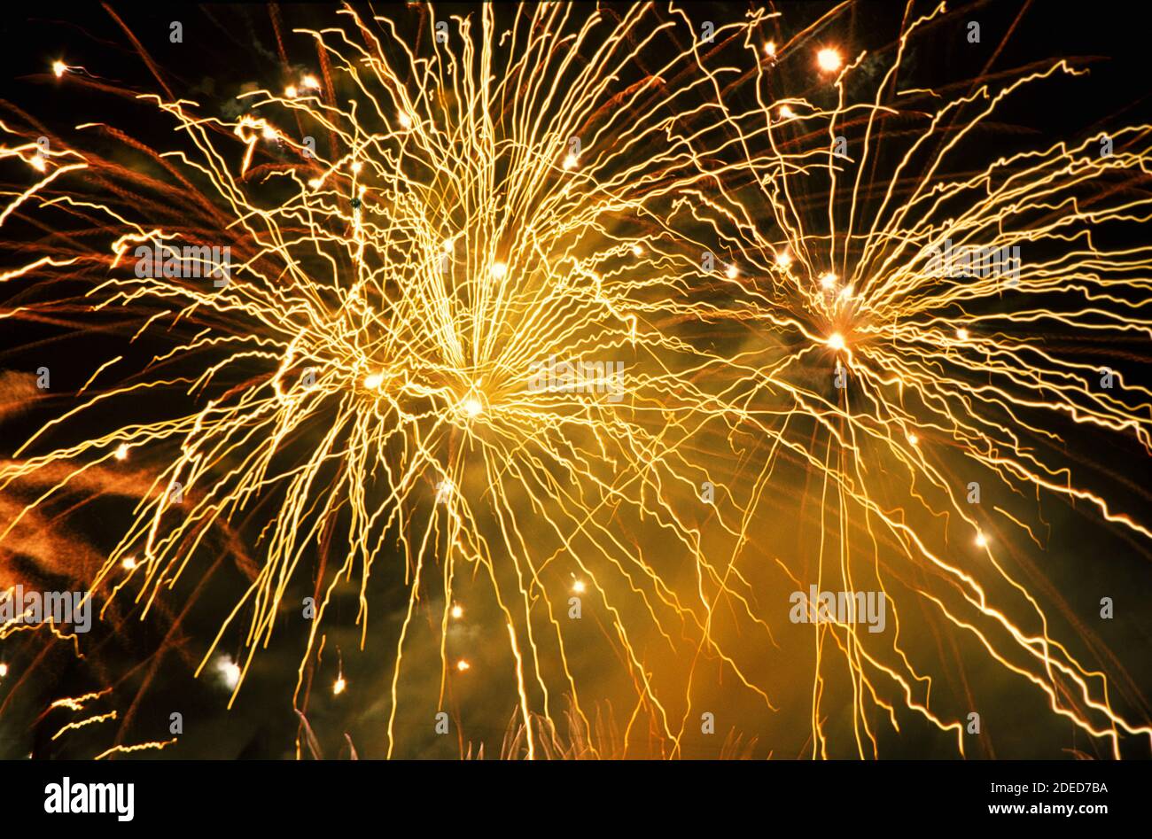 Feuerwerk, Neujahr, Silvester, | Firework at night, dark sky, Stock Photo
