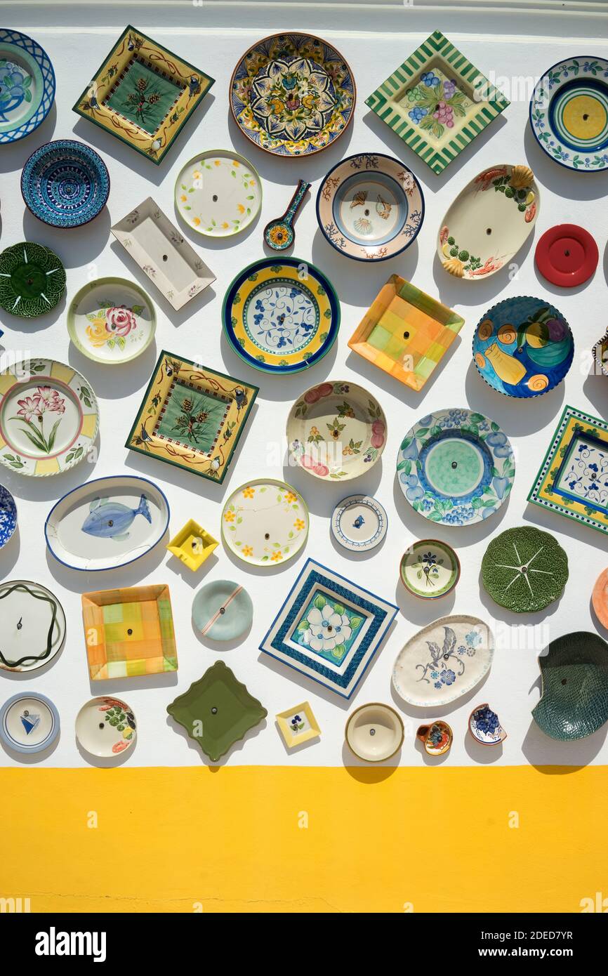 Wall of portuguese pottery Stock Photo - Alamy