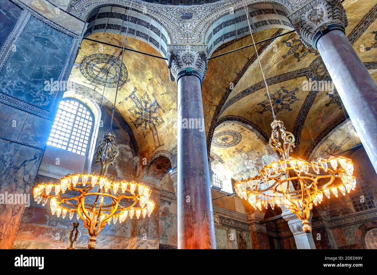 Hagia Sophia Church Interior, HDR Image Stock Photo - Alamy