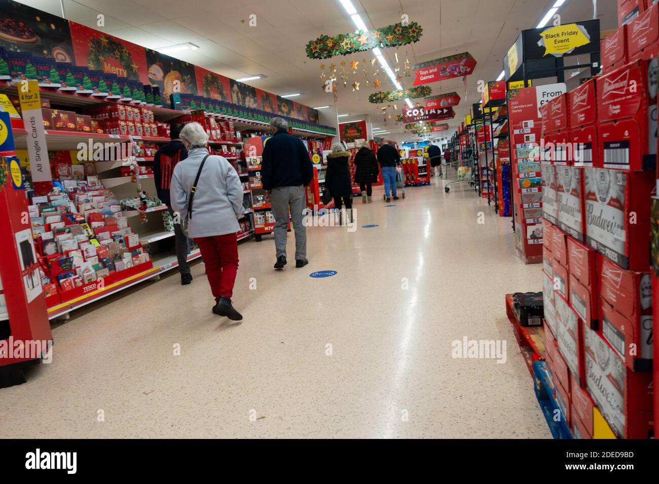 Ashford, Kent, UK. 30th Nov, 2020. Tesco store in Ashford, Kent gears