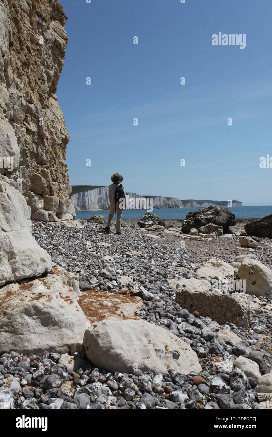 Sussex's only undeveloped river estuary  contains  the south coast's most intriguing landscapes, protected by the NT, Country Park and SSSI systems. Stock Photo