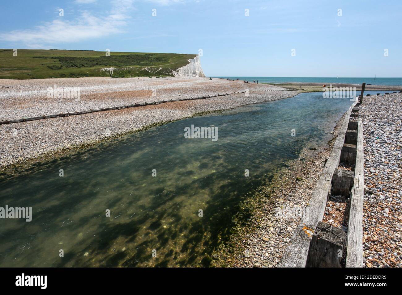 Sussex's only undeveloped river estuary  contains  the south coast's most intriguing landscapes, protected by the NT, Country Park and SSSI systems. Stock Photo