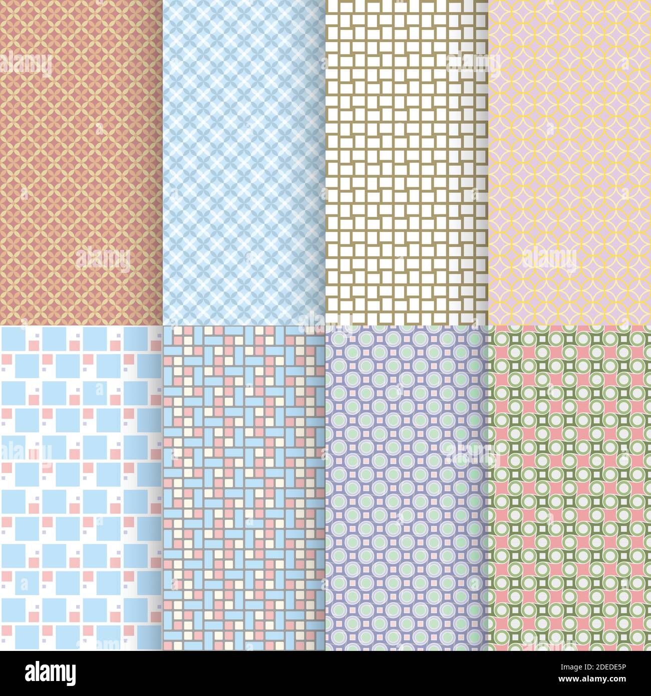 various colored floor tiles seamless back pattern Stock Vector