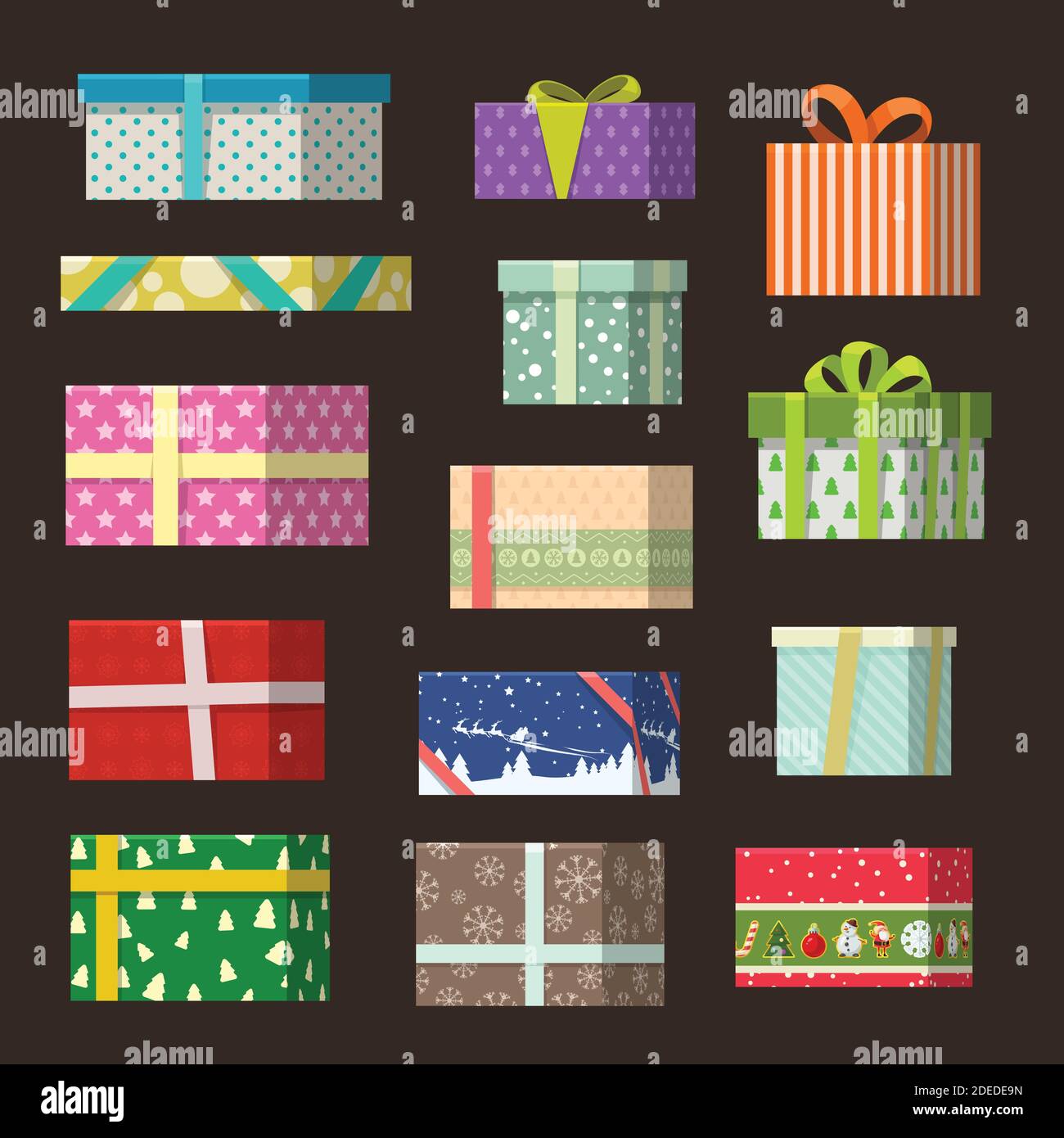 Present Box Designs set of various flat design present boxes Stock Vector Image & Art - Alamy