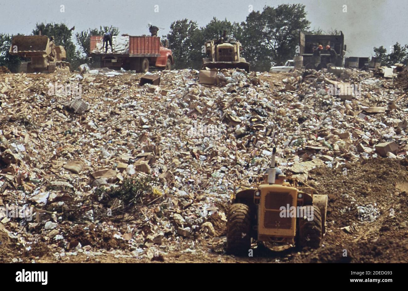 1970s Photo (1972) City sanitary landfill operation. When filled this
