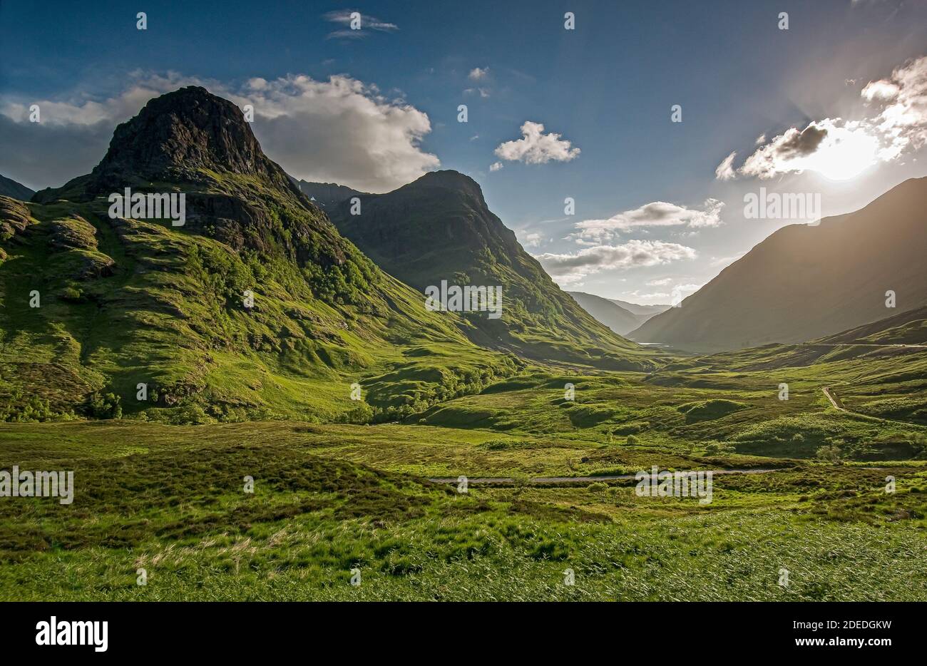 Glencoe is a world-renowned area for Rock climbing and Mountaineering. ... The west face of Aonach Dubh is exposed and intimidating but holds classic Stock Photo