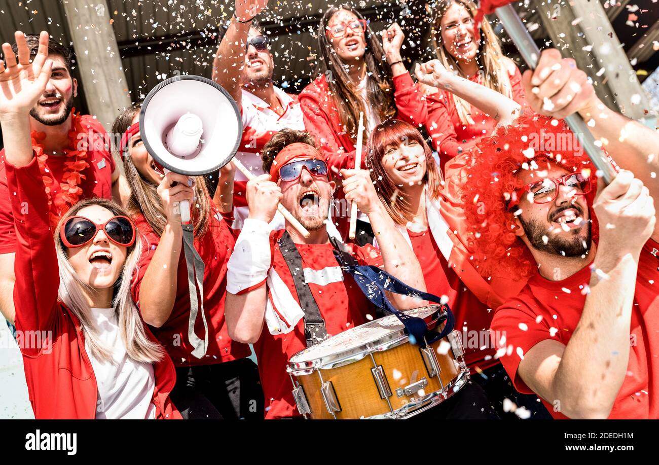 Fan crowd drum flag football hires stock photography and images Alamy