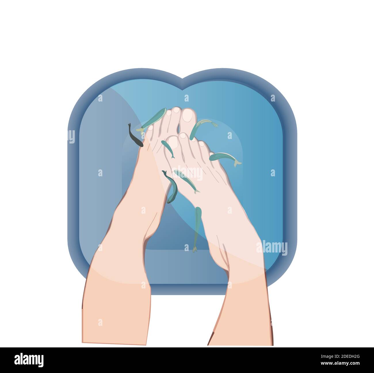 Doctor fish in tank Stock Vector Images - Alamy