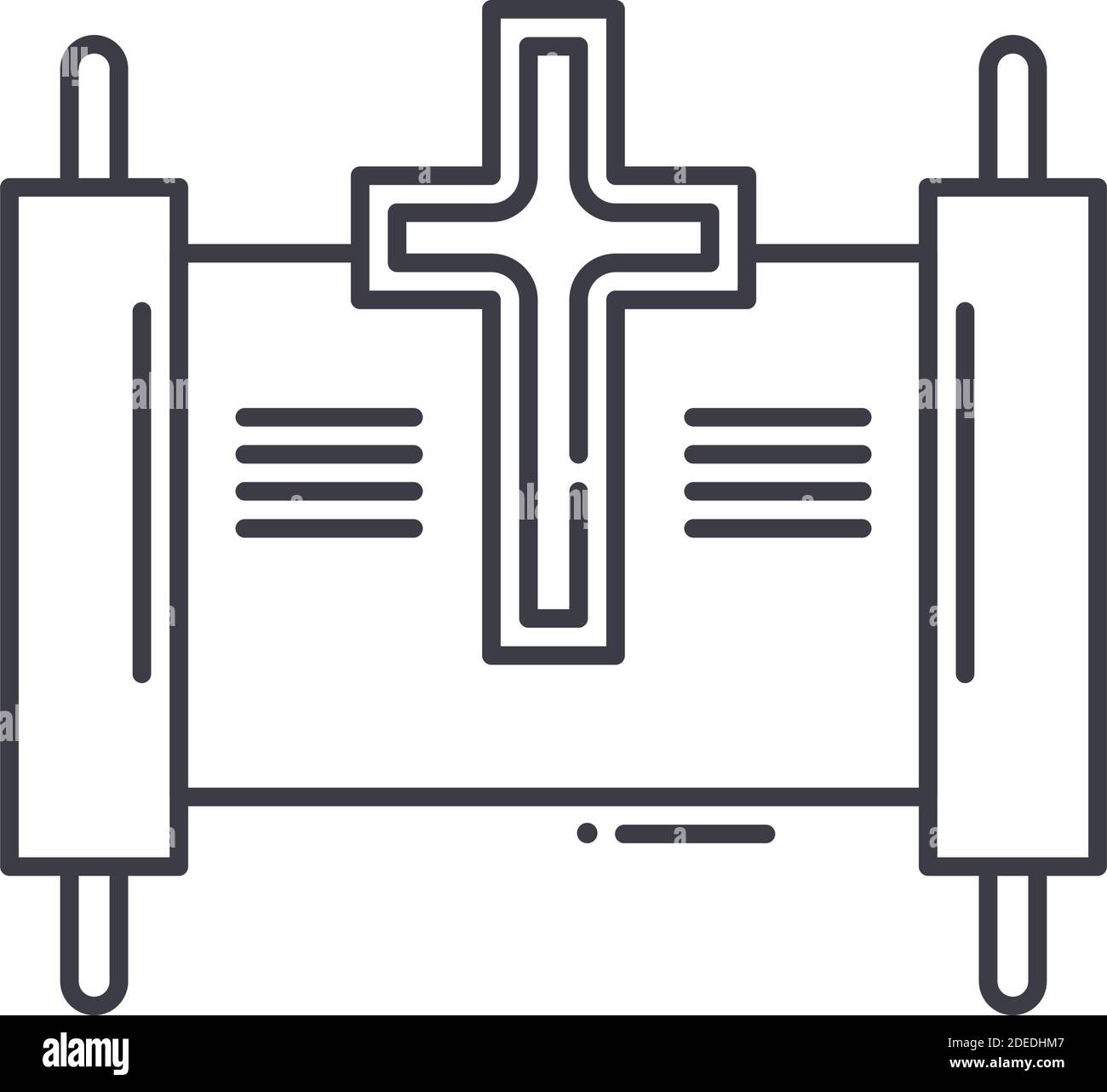 Holy book icon, linear isolated illustration, thin line vector, web ...