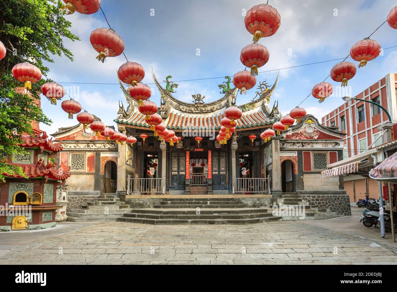 facade of tianhou temple in Penghu island, Taiwan Stock Photo