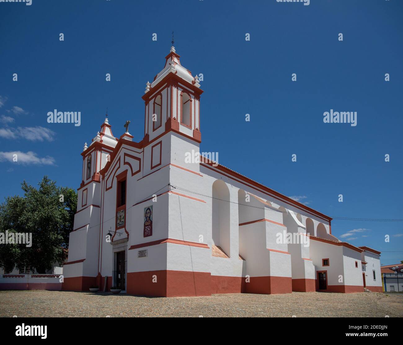 Church of São Vicente in the town of Cuba, in the Alentejo, Portugal. Stock Photo