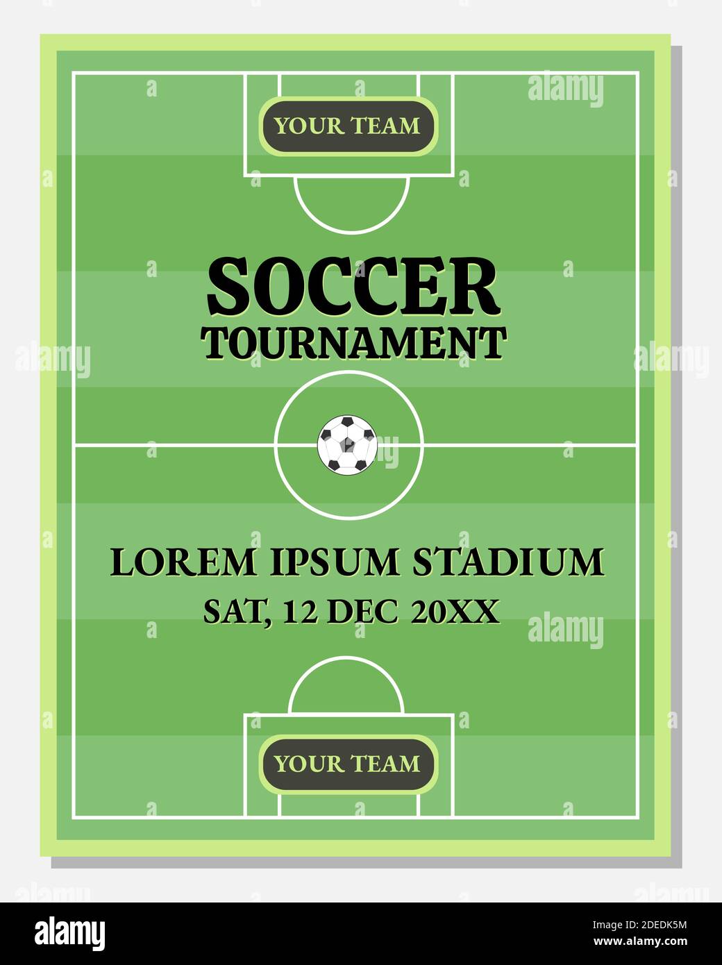 Illustration vector design of soccer tournament poster or flyer
