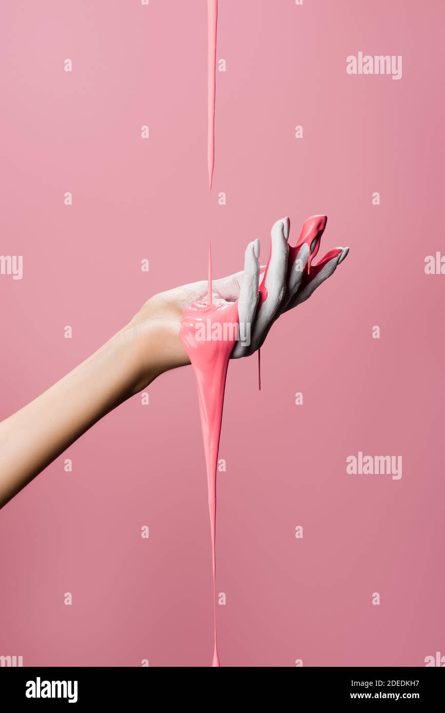Paint dripping skin hi-res stock photography and images - Alamy