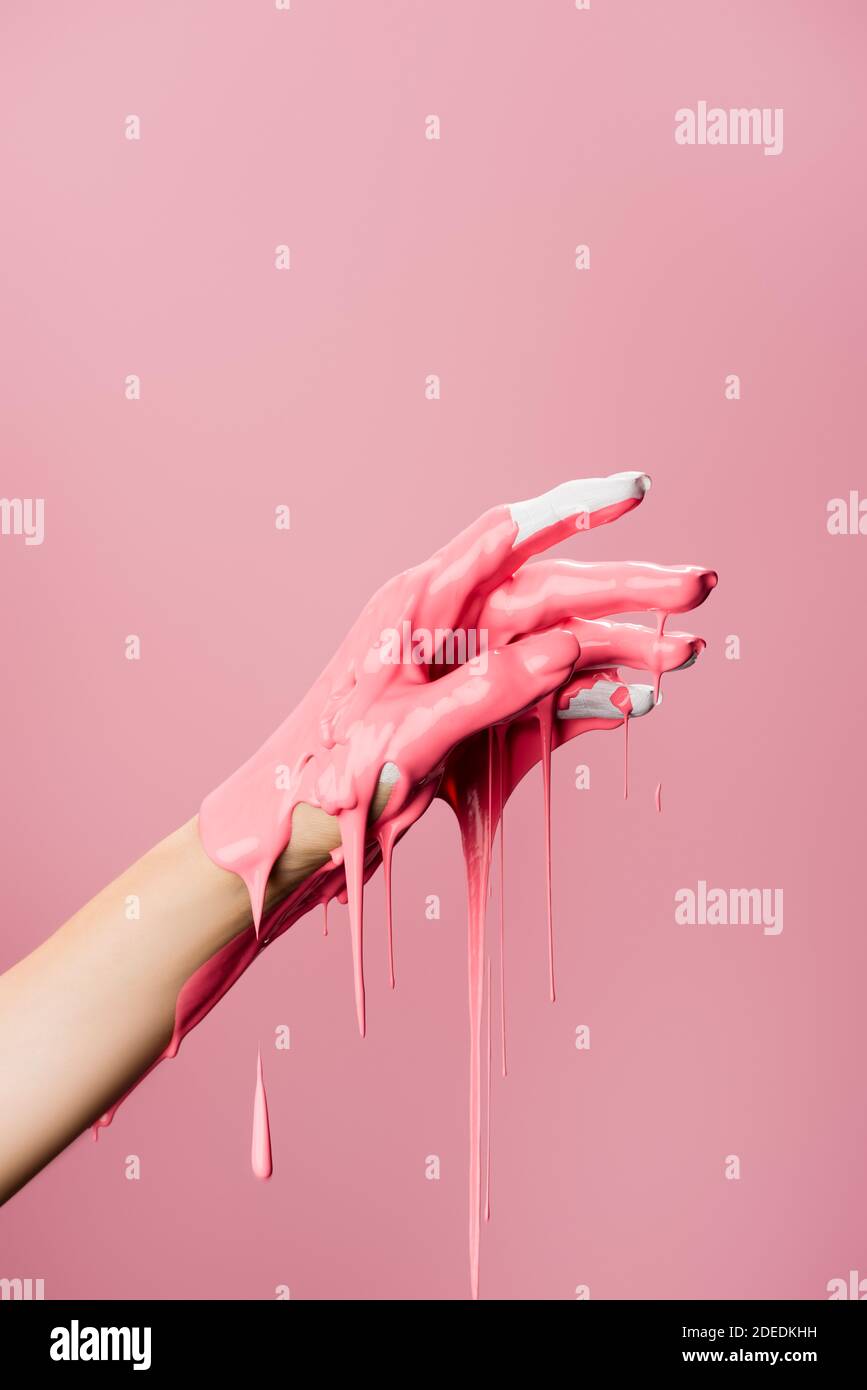 Paint dripping skin hi-res stock photography and images - Alamy