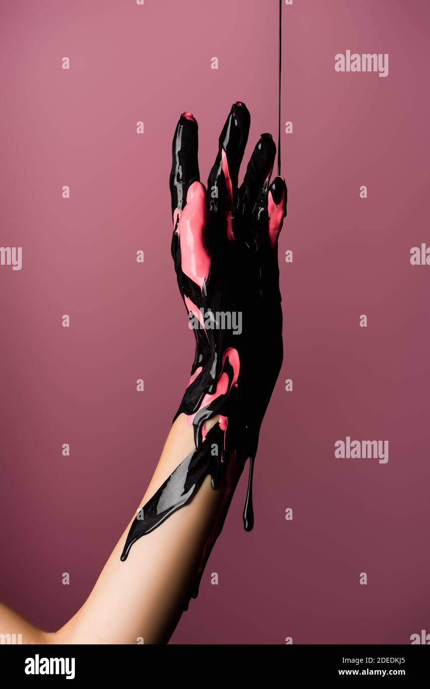 Paint dripping skin hi-res stock photography and images - Alamy