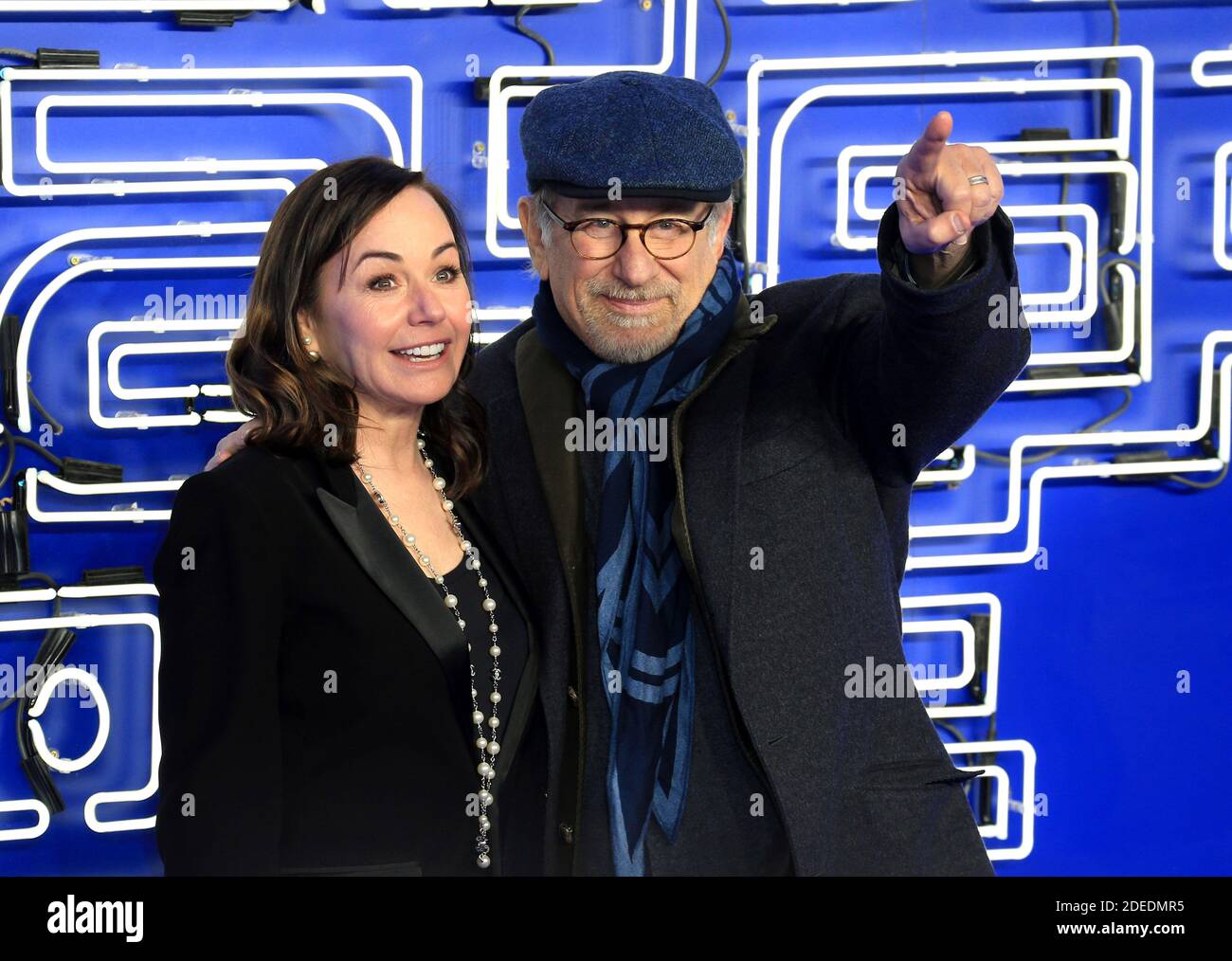 Kristie Macosko Krieger and Steven Spielberg attends the European