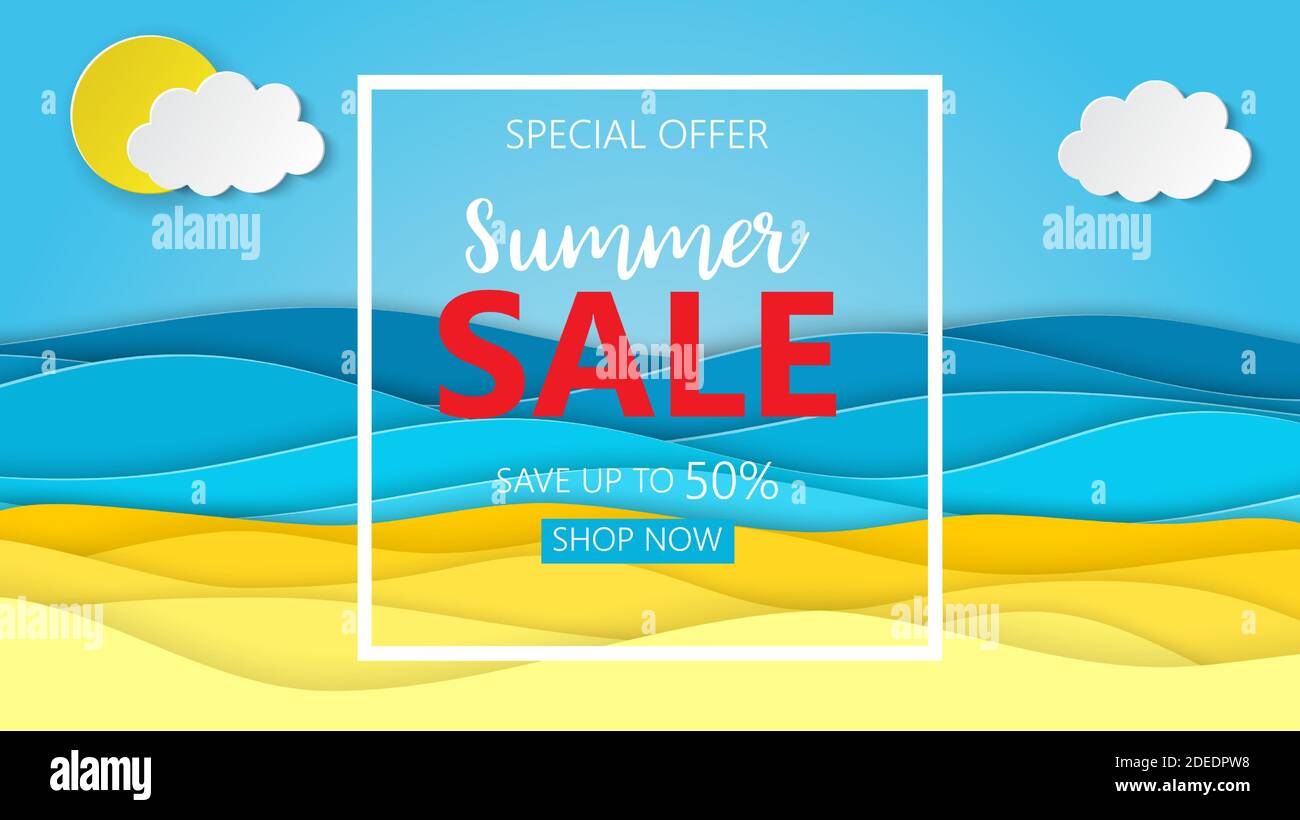 Sea landscape with beach Stock Vector Image & Art - Alamy