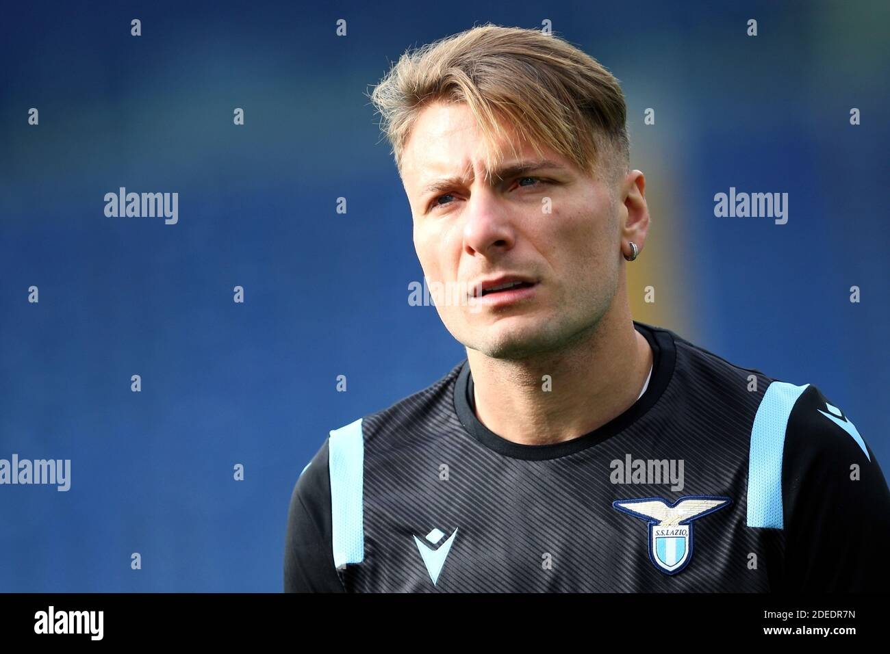 Ciro Immobile of Lazio reacts during warm up before during the Italian championship Serie A football match between SS Lazio / LM Stock Photo