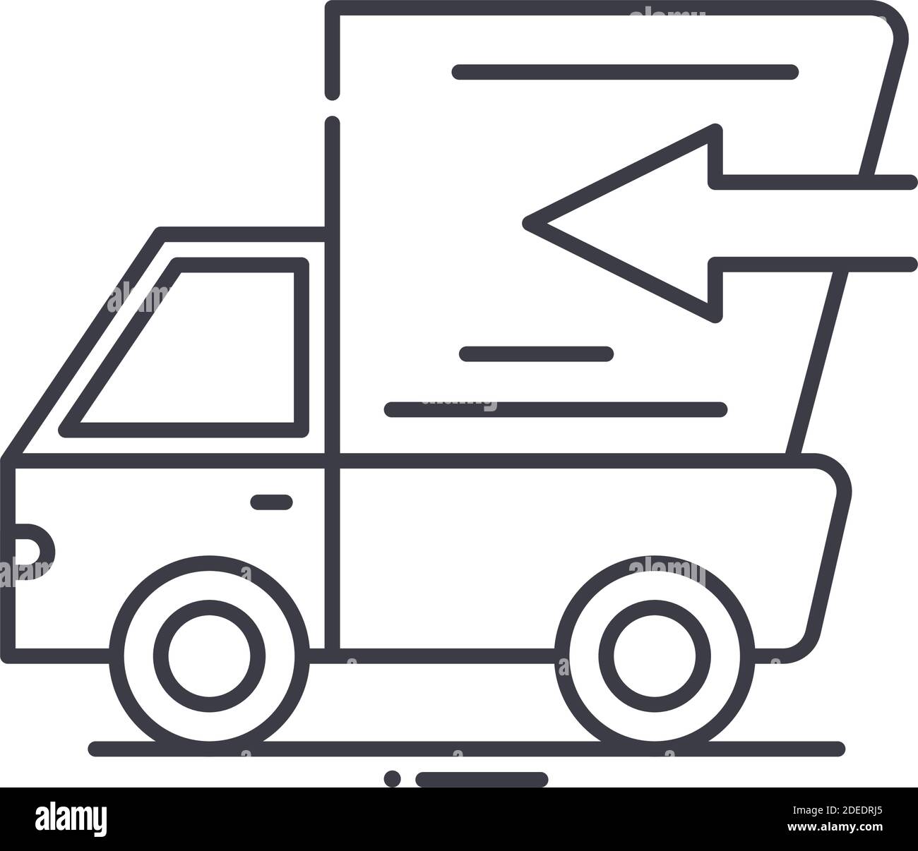 High speed services icon, linear isolated illustration, thin line ...