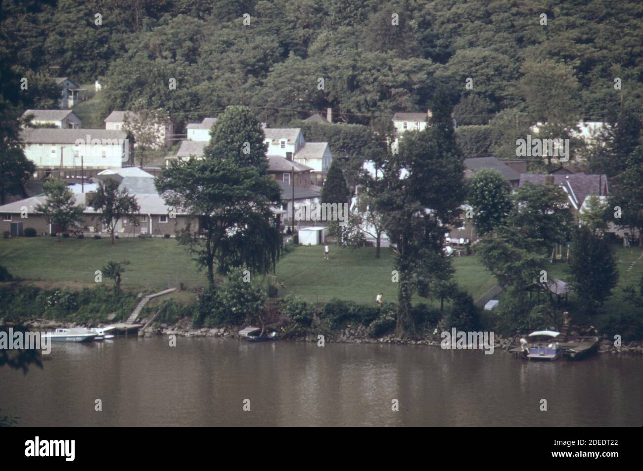 1970s Photo (1973) Smithers WV is a town on the Kanawha River Stock