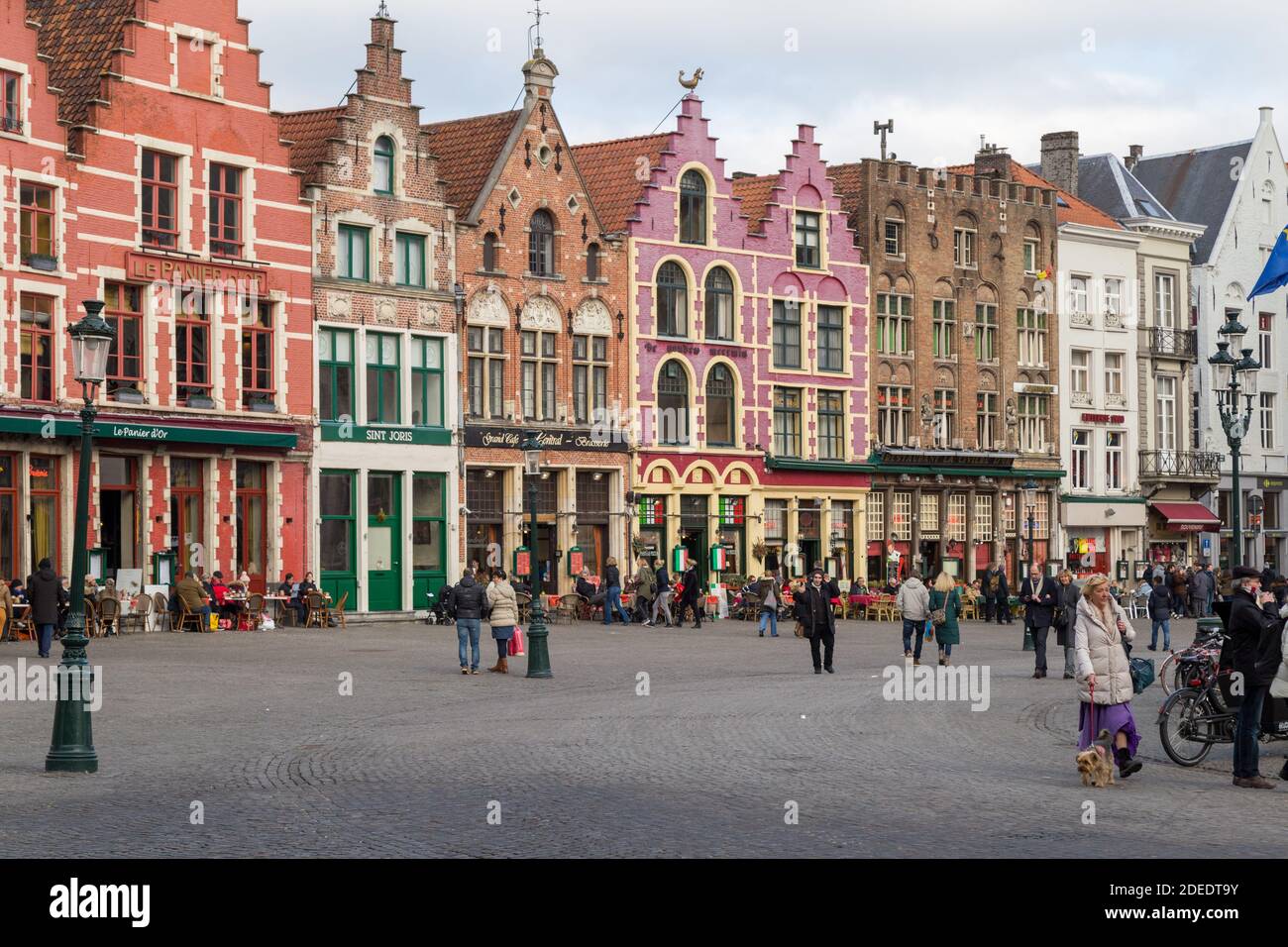 Belford tower Bruges, belfry tower, Brugge City centrum, bruges city center Belgica Europe European union EU Flanders capital dutch speaking Flemish Stock Photo