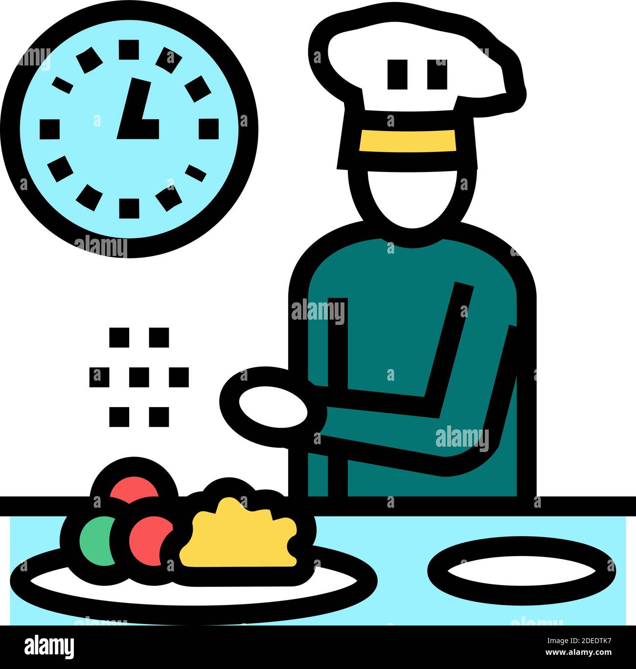 chef cooking color icon vector illustration Stock Vector Image & Art ...